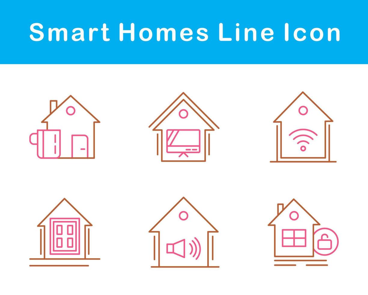 inteligente casas vector icono conjunto