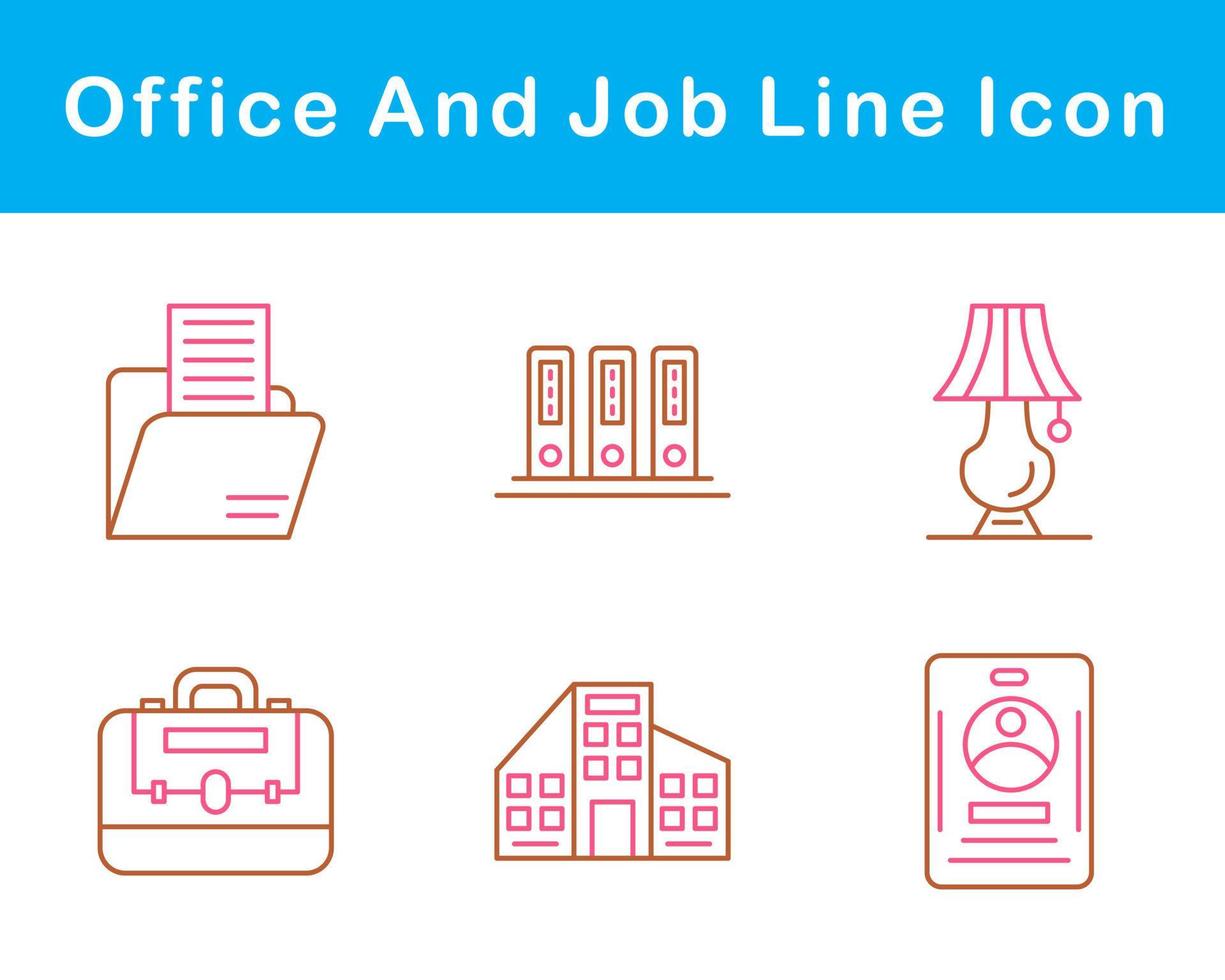 Work Office And Job Vector Icon Set