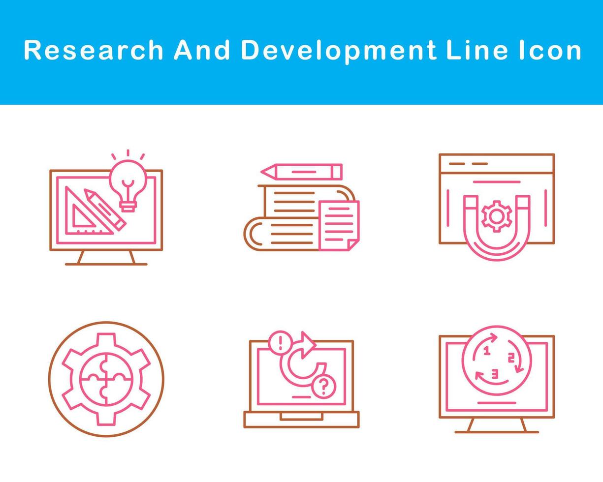 Research And Development Vector Icon Set