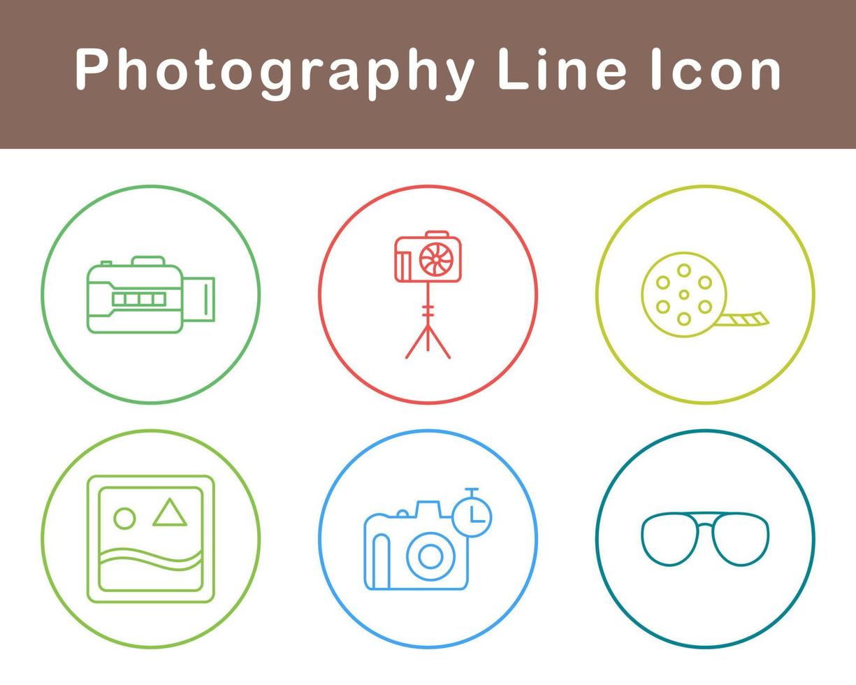 fotografía vector icono conjunto