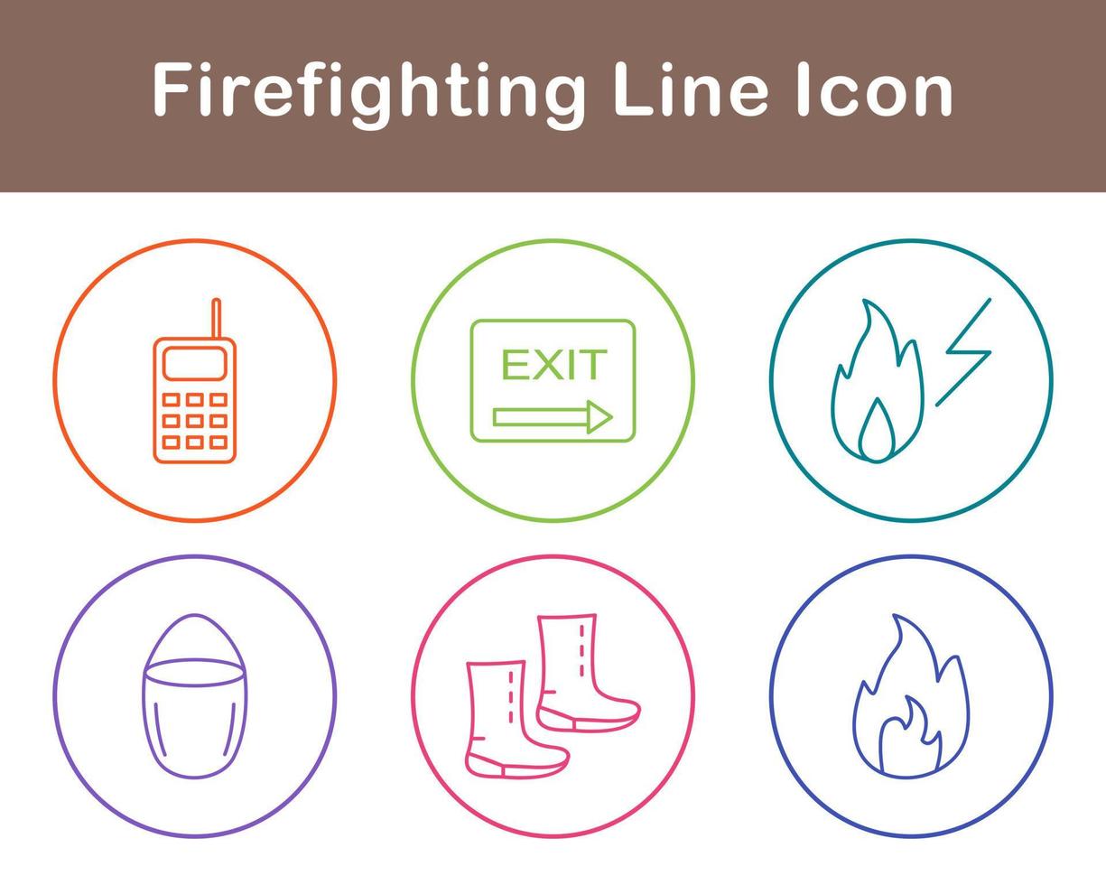 Firefighting Vector Icon Set