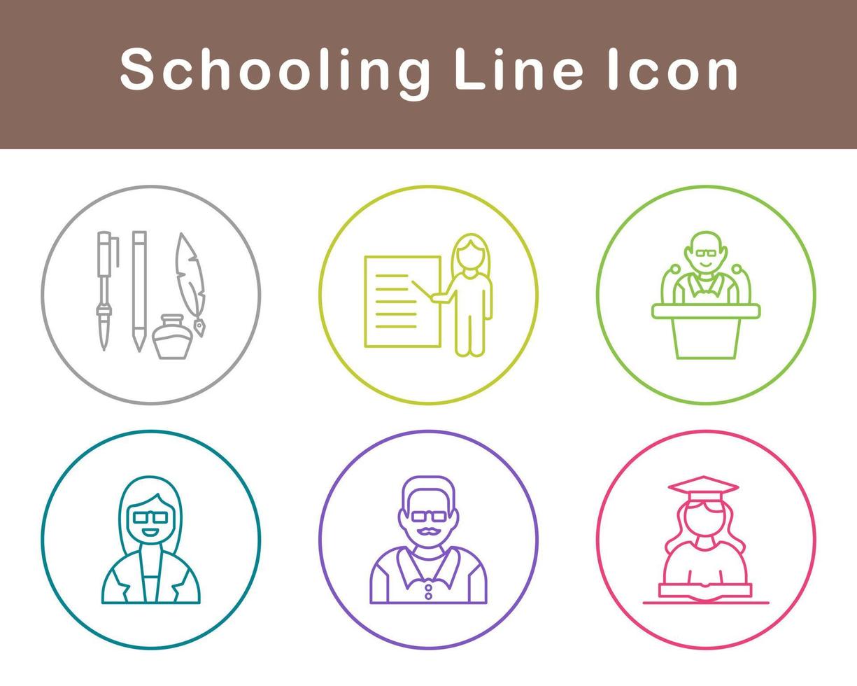 Schooling Vector Icon Set