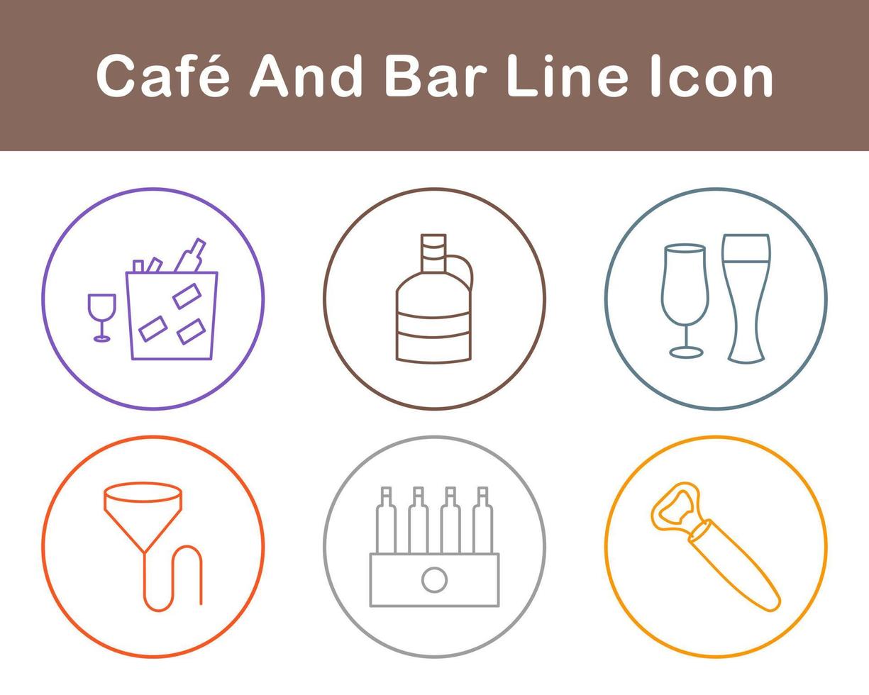 Cafe And Bar Vector Icon Set