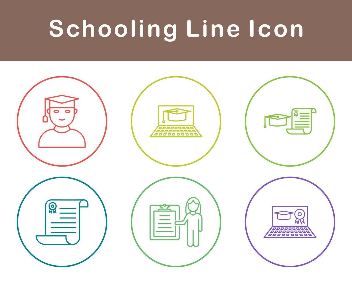 Schooling Vector Icon Set