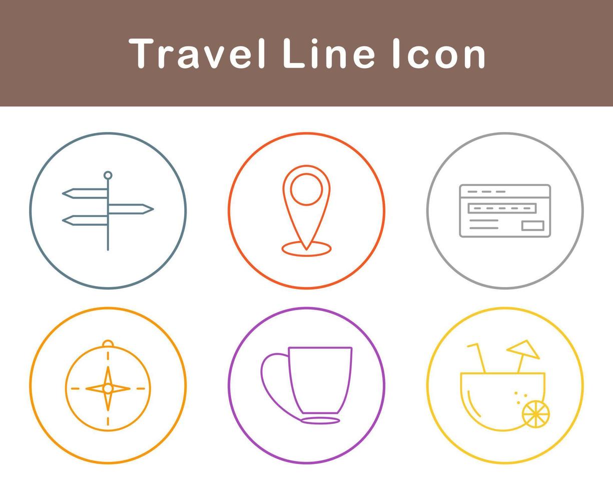 viaje vector icono conjunto