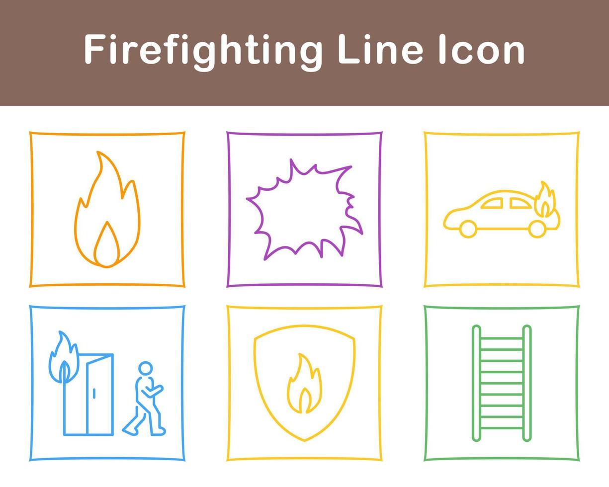 Firefighting Vector Icon Set