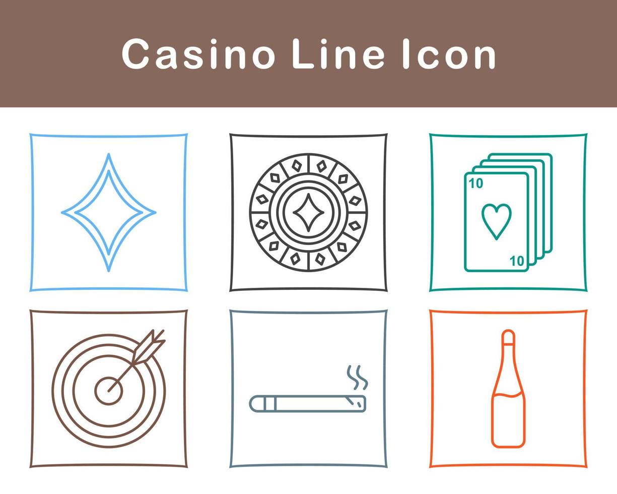 casino vector icono conjunto