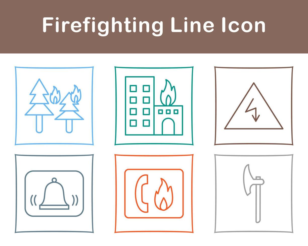 Firefighting Vector Icon Set
