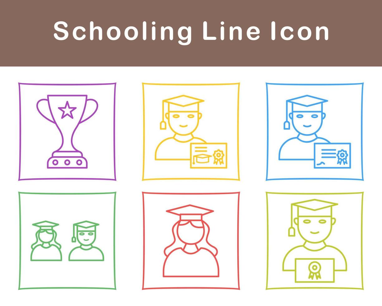 Schooling Vector Icon Set