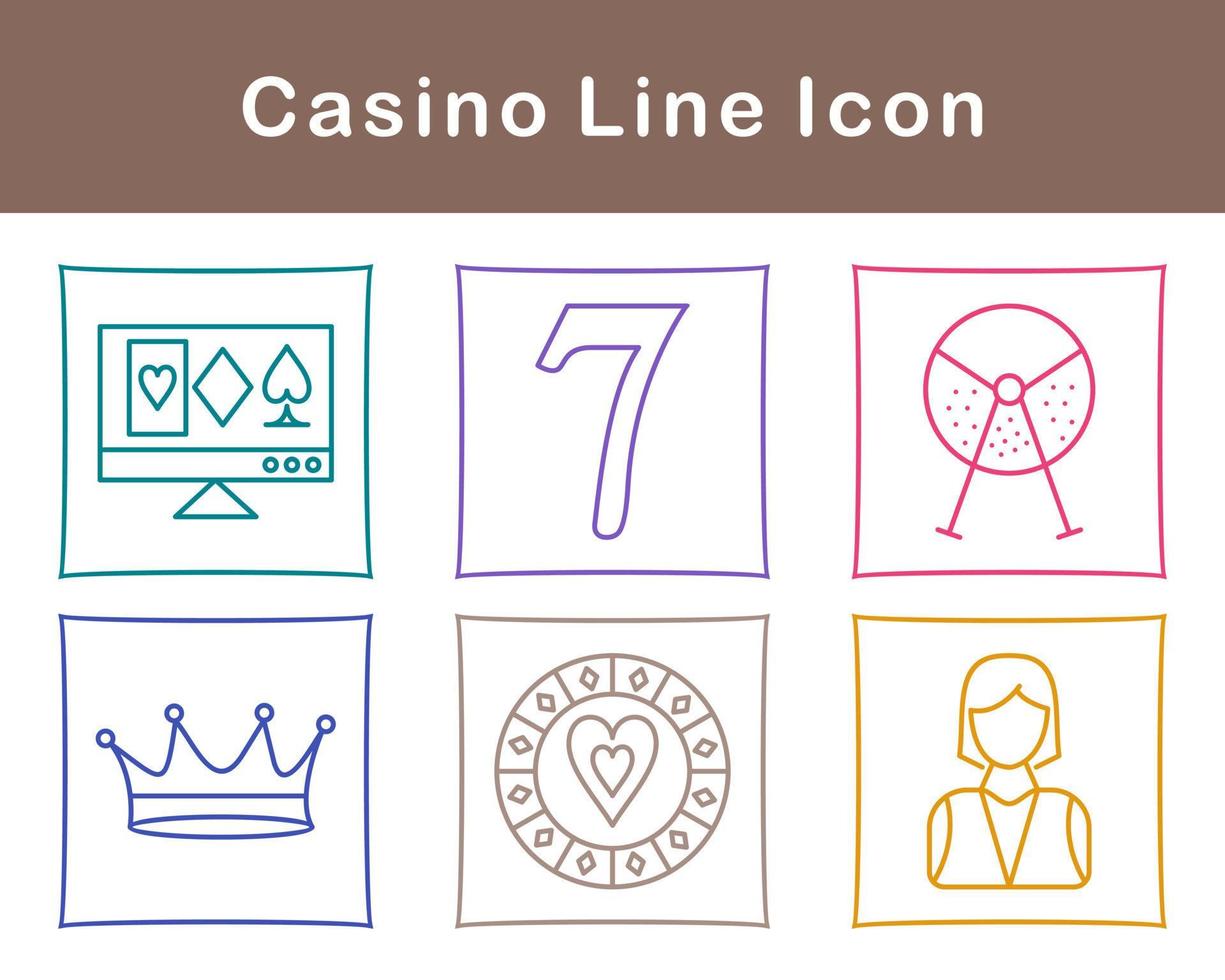 casino vector icono conjunto