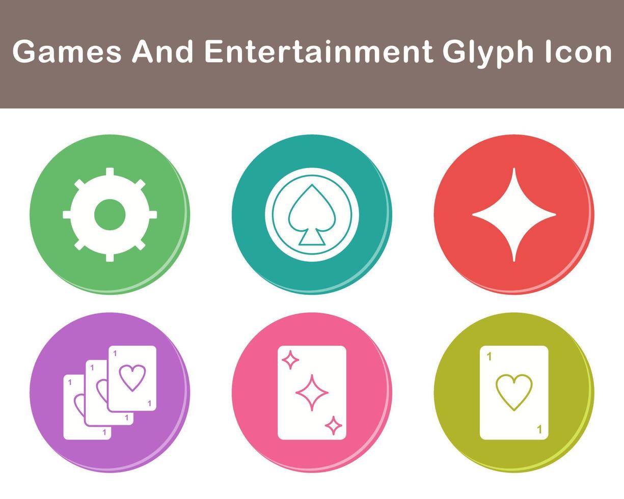 Games And Entertainment Vector Icon Set