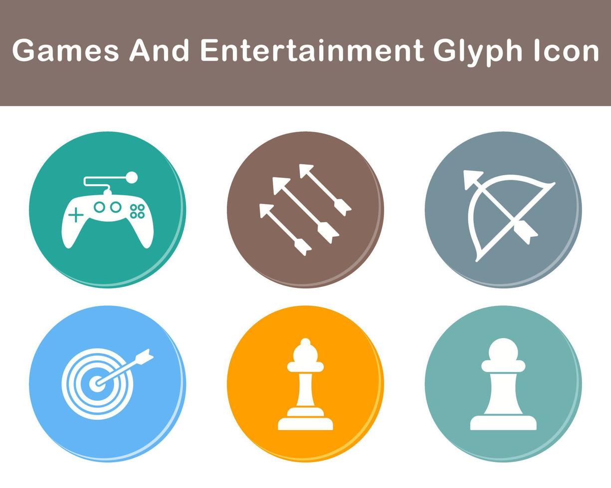 Games And Entertainment Vector Icon Set