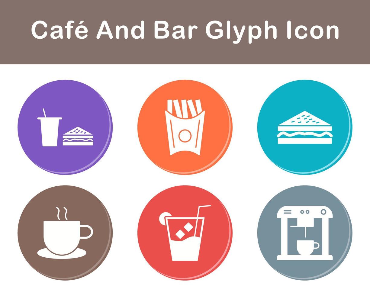 Cafe And Bar Vector Icon Set