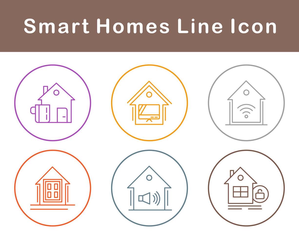 inteligente casas vector icono conjunto