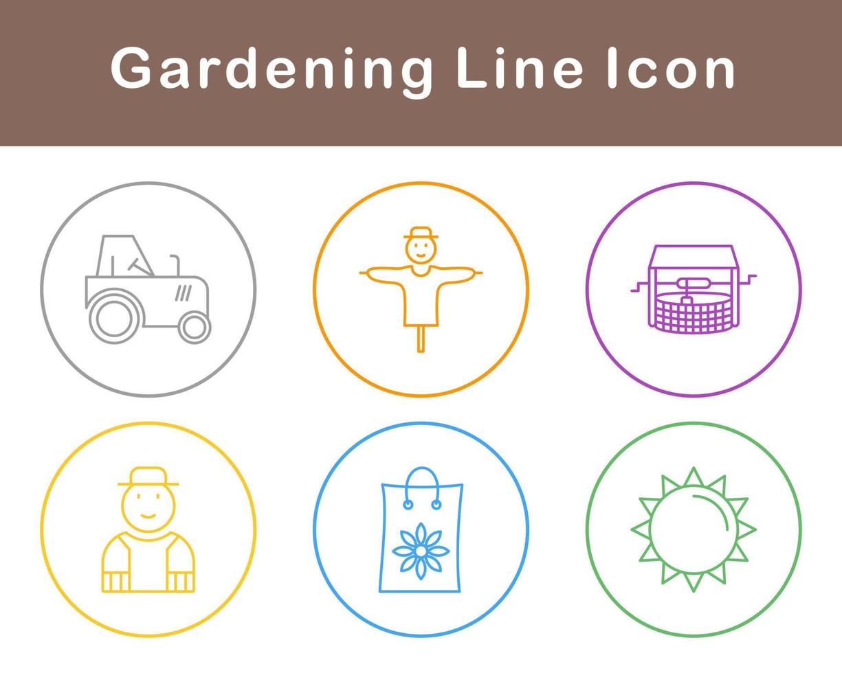 jardinería vector icono conjunto