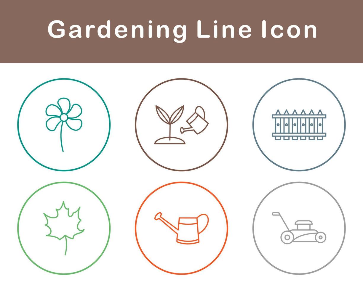 jardinería vector icono conjunto