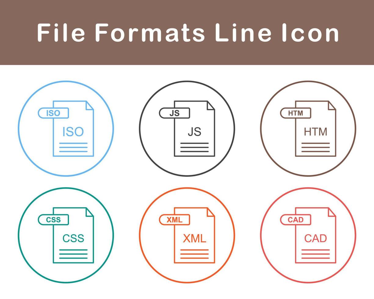 archivo formatos vector icono conjunto