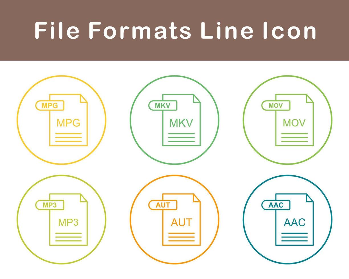 archivo formatos vector icono conjunto