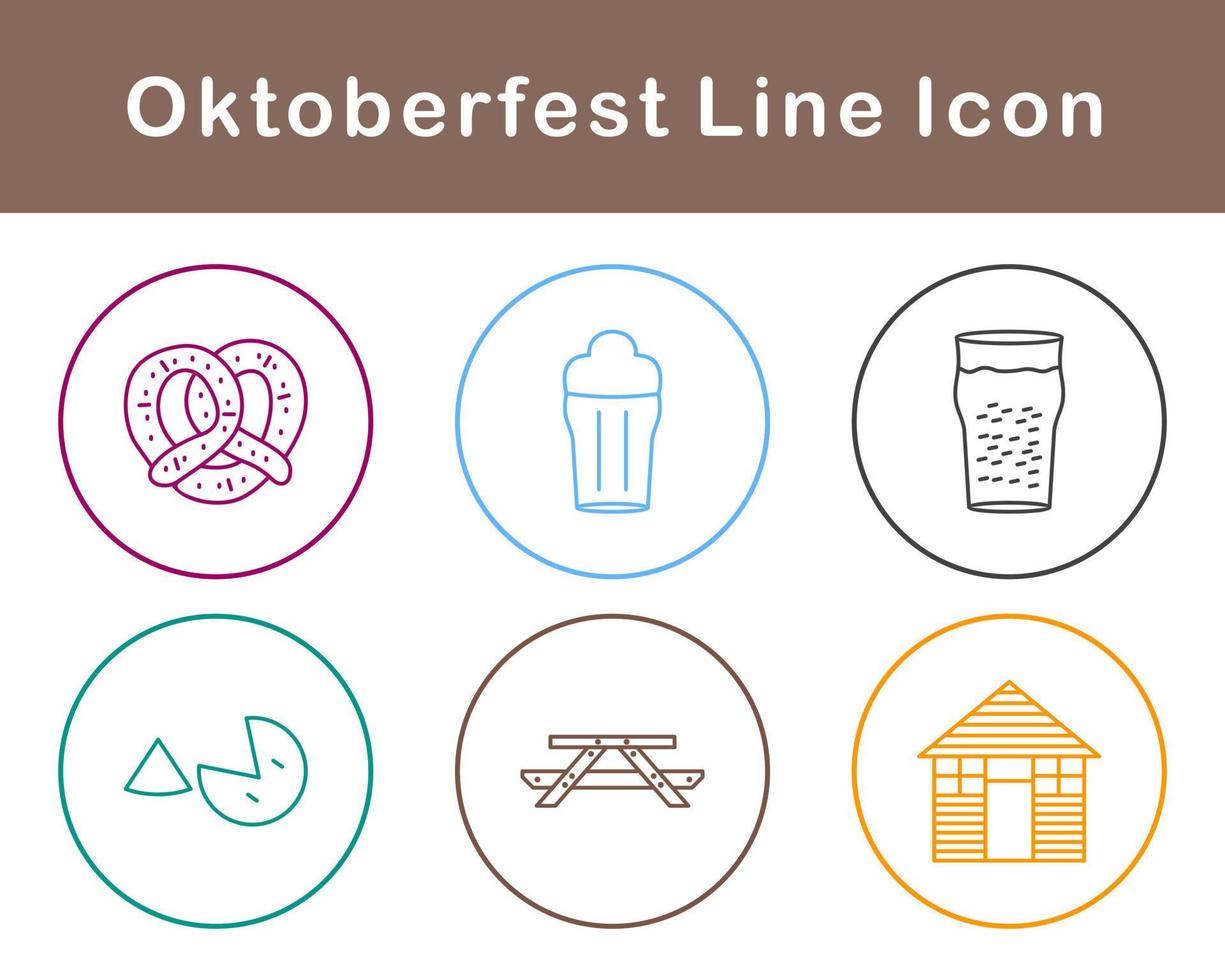 Oktoberfest vector icono conjunto