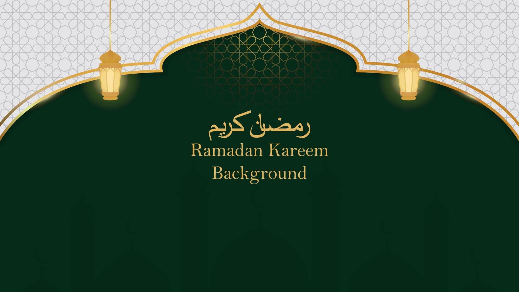 lujo verde islámico Ramadán kareem antecedentes vector. islámico tema diseño. vector ilustraciones eps10