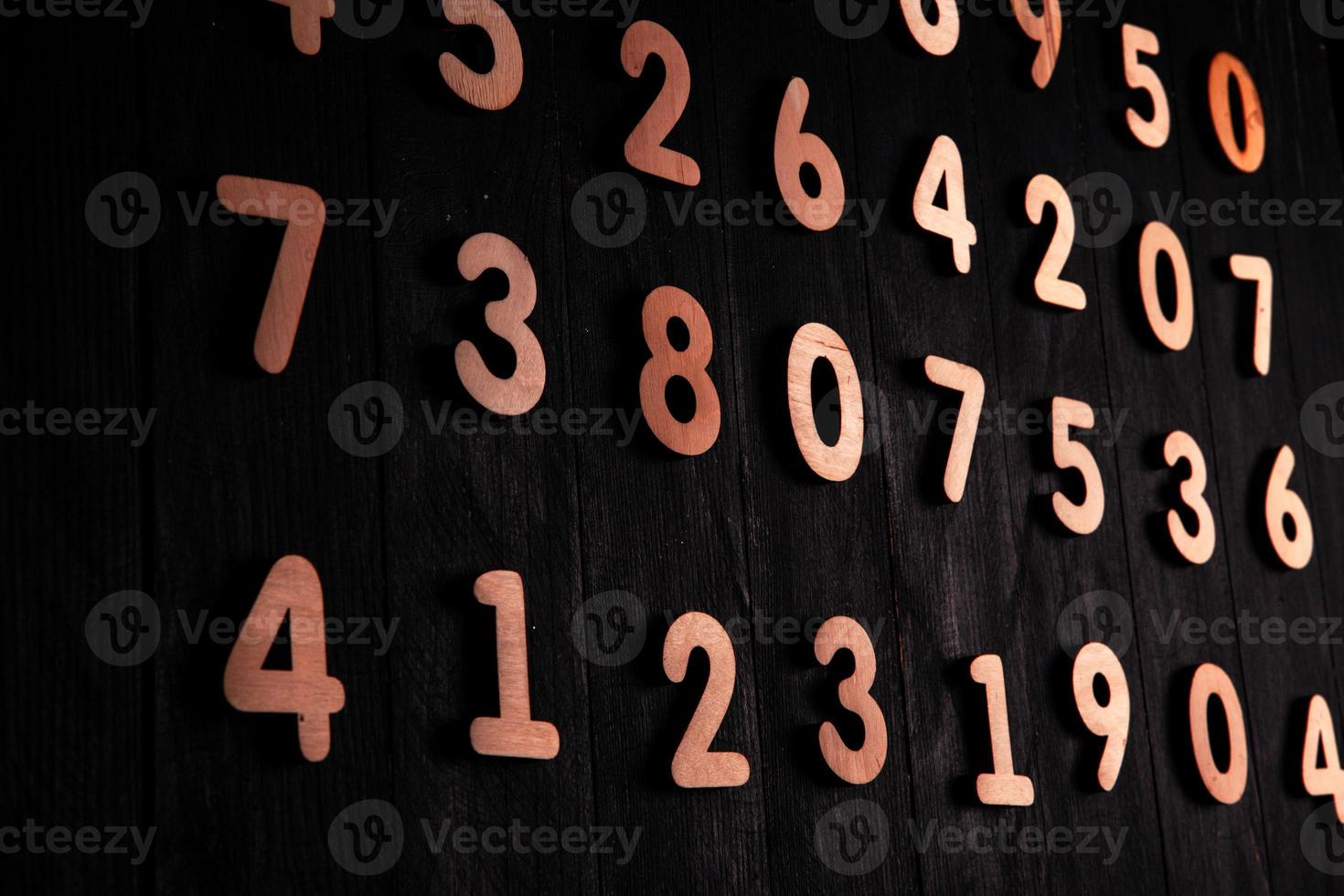 Background of numbers. from zero to nine. Finance data concept. Mathematic. Seamless pattern with numbers. financial crisis concept. Business success. photo