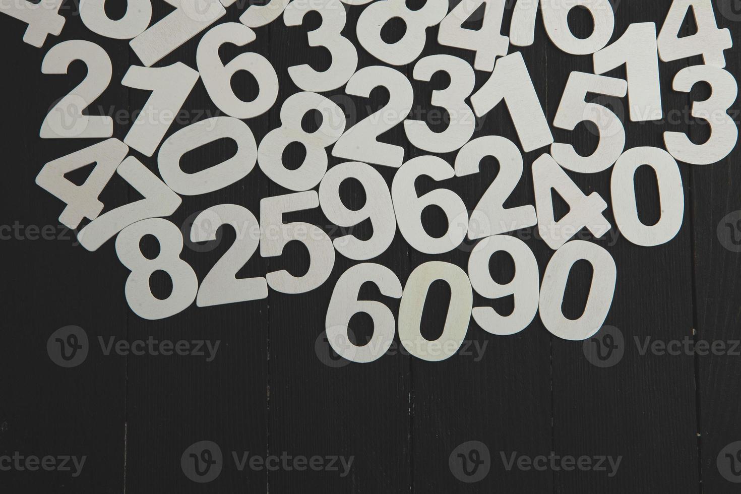 Background of numbers. from zero to nine. Finance data concept. Mathematic. Seamless pattern with numbers. financial crisis concept. Business success. photo