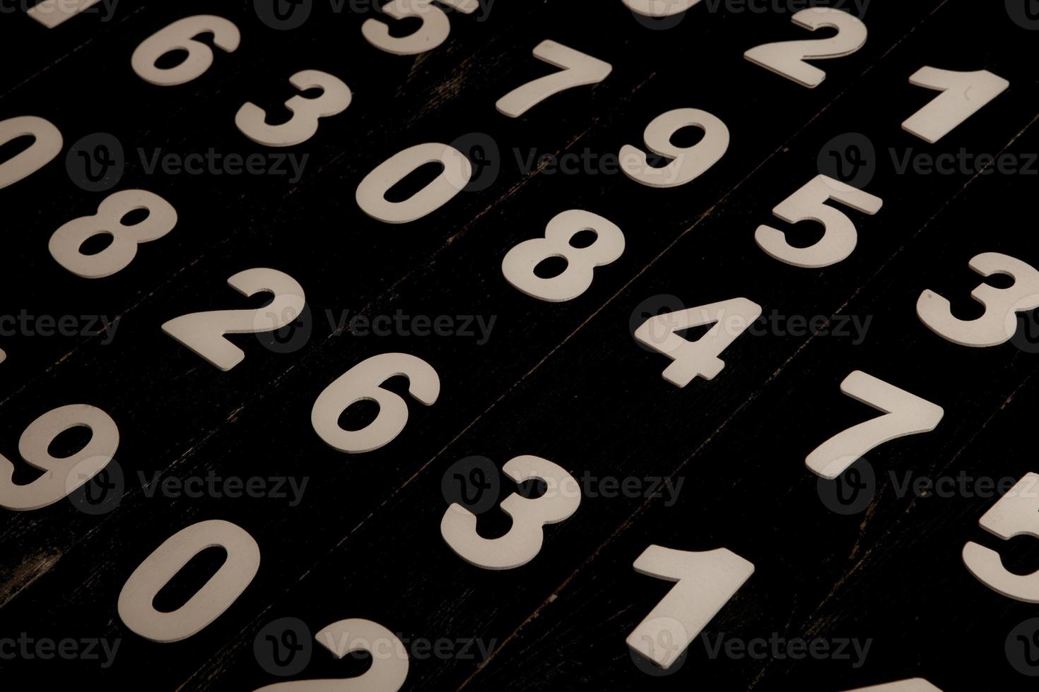 Background of numbers. from zero to nine. Finance data concept. Mathematic. Seamless pattern with numbers. financial crisis concept. Business success. photo