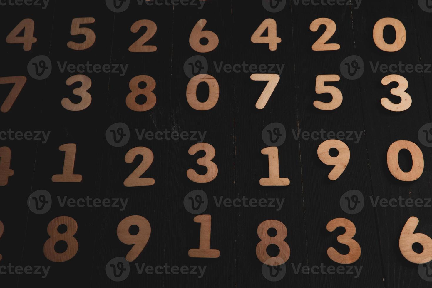Background of numbers. from zero to nine. Finance data concept. Mathematic. Seamless pattern with numbers. financial crisis concept. Business success. photo