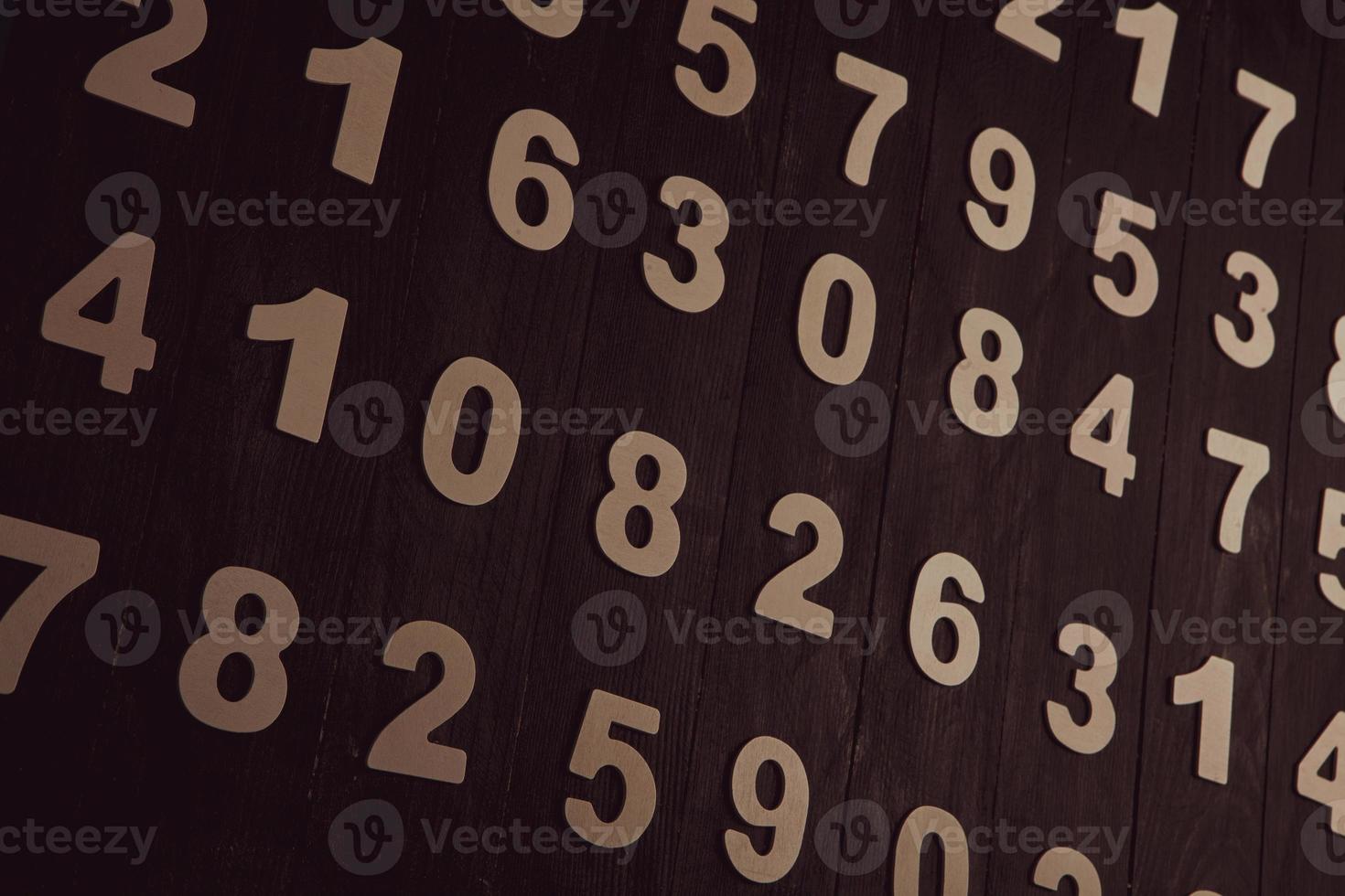 Background of numbers. from zero to nine. Finance data concept. Mathematic. Seamless pattern with numbers. financial crisis concept. Business success. photo