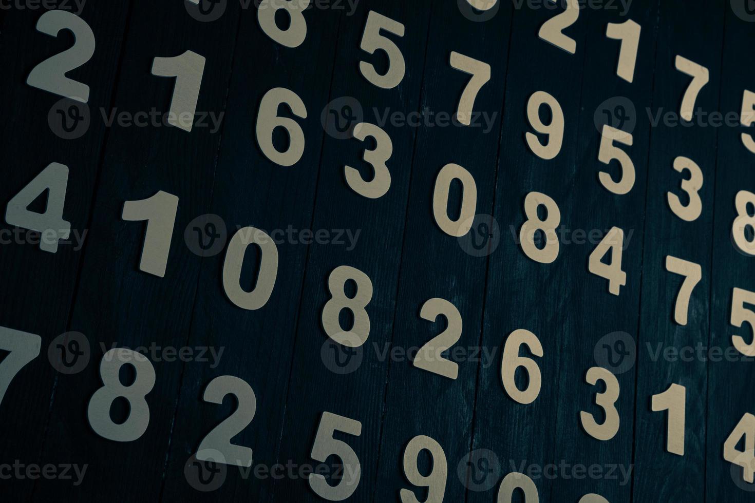 Background of numbers. from zero to nine. Finance data concept. Mathematic. Seamless pattern with numbers. financial crisis concept. Business success. photo