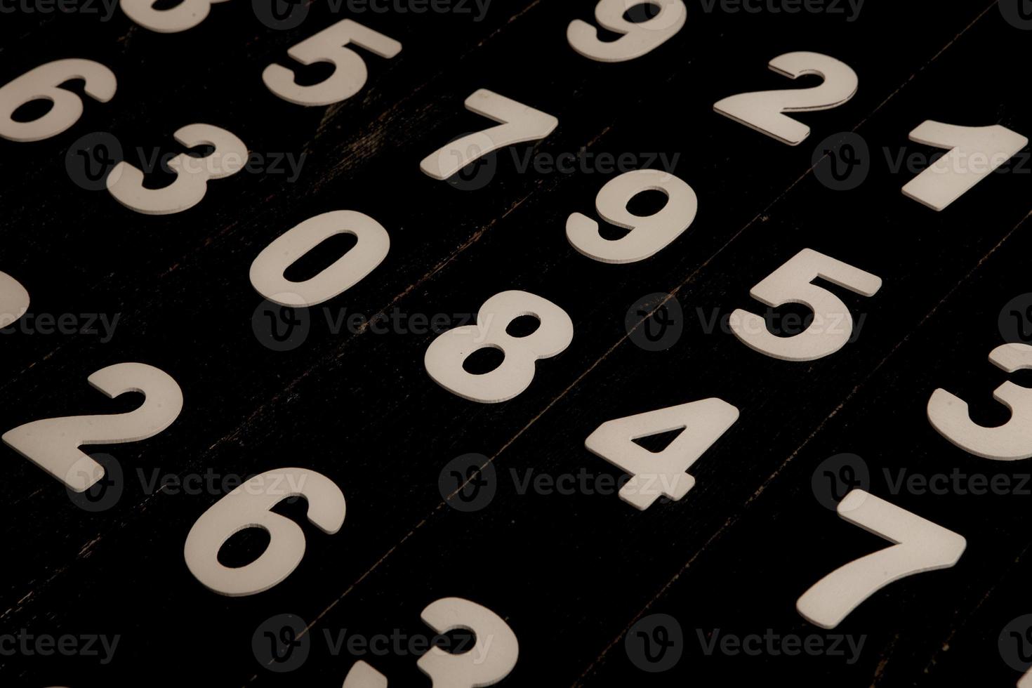 Background of numbers. from zero to nine. Finance data concept. Mathematic. Seamless pattern with numbers. financial crisis concept. Business success. photo