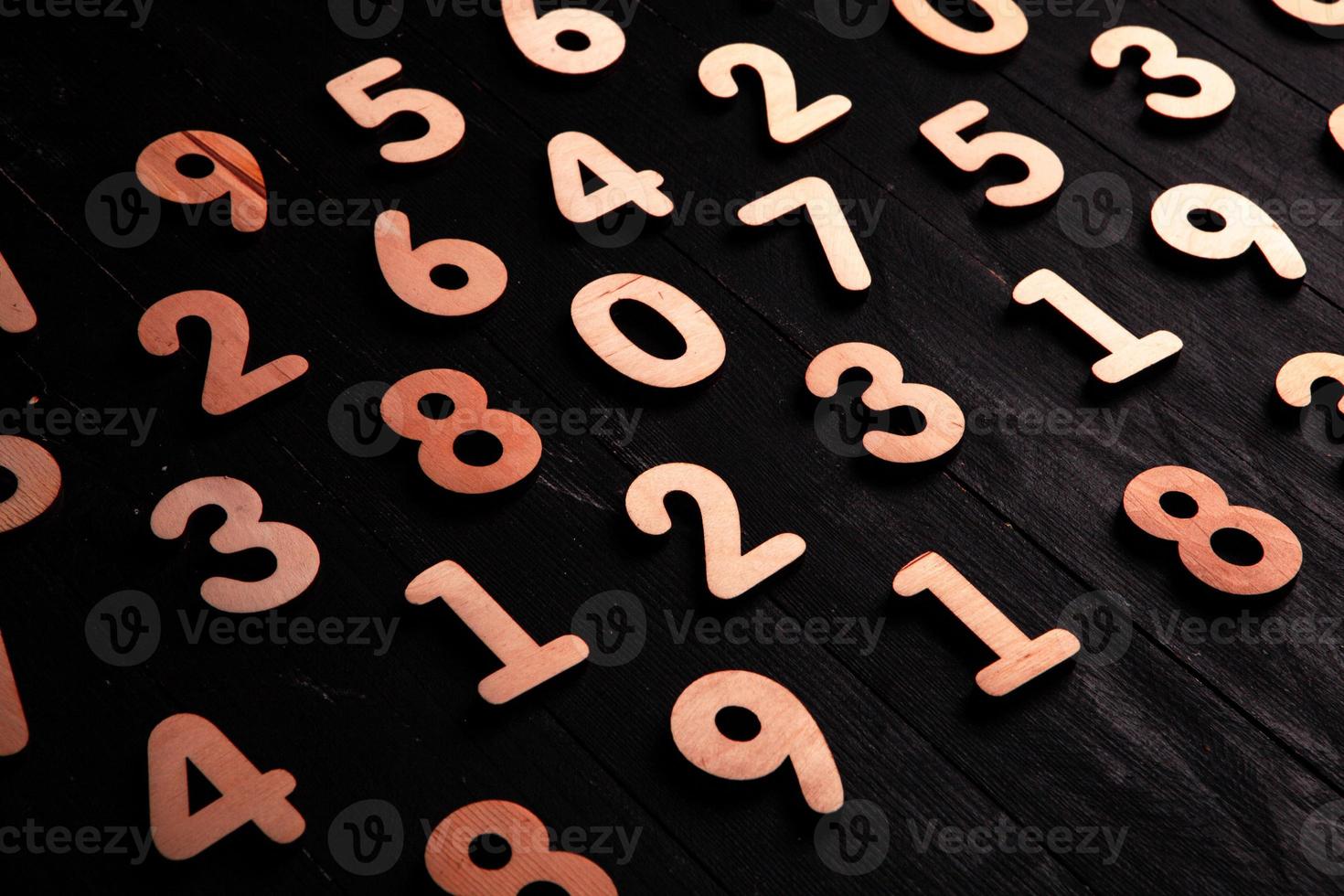 Background of numbers. from zero to nine. Finance data concept. Mathematic. Seamless pattern with numbers. financial crisis concept. Business success. photo