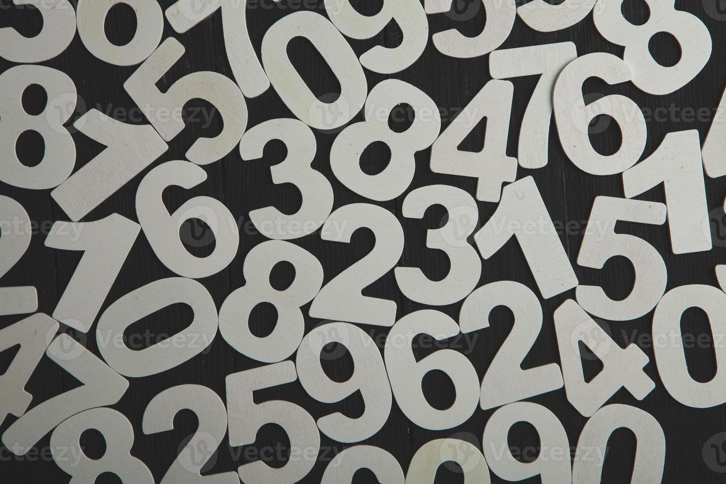Background of numbers. from zero to nine. Finance data concept. Mathematic. Seamless pattern with numbers. financial crisis concept. Business success. photo
