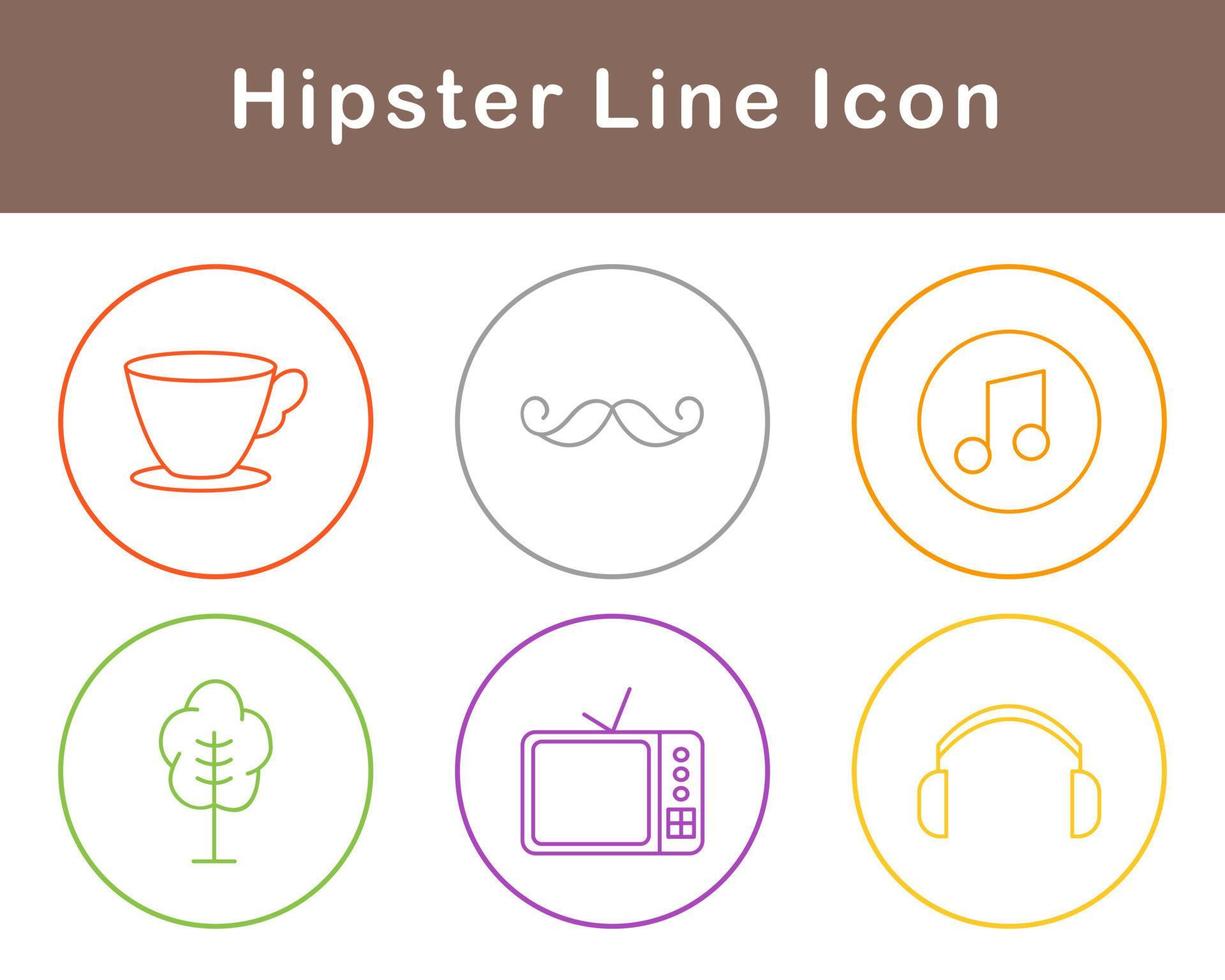 Hipster Vector Icon Set