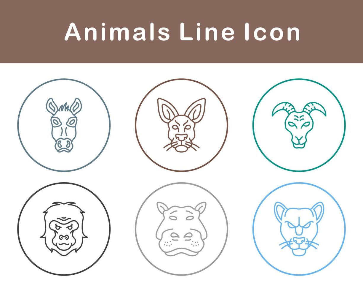 animales vector icono conjunto