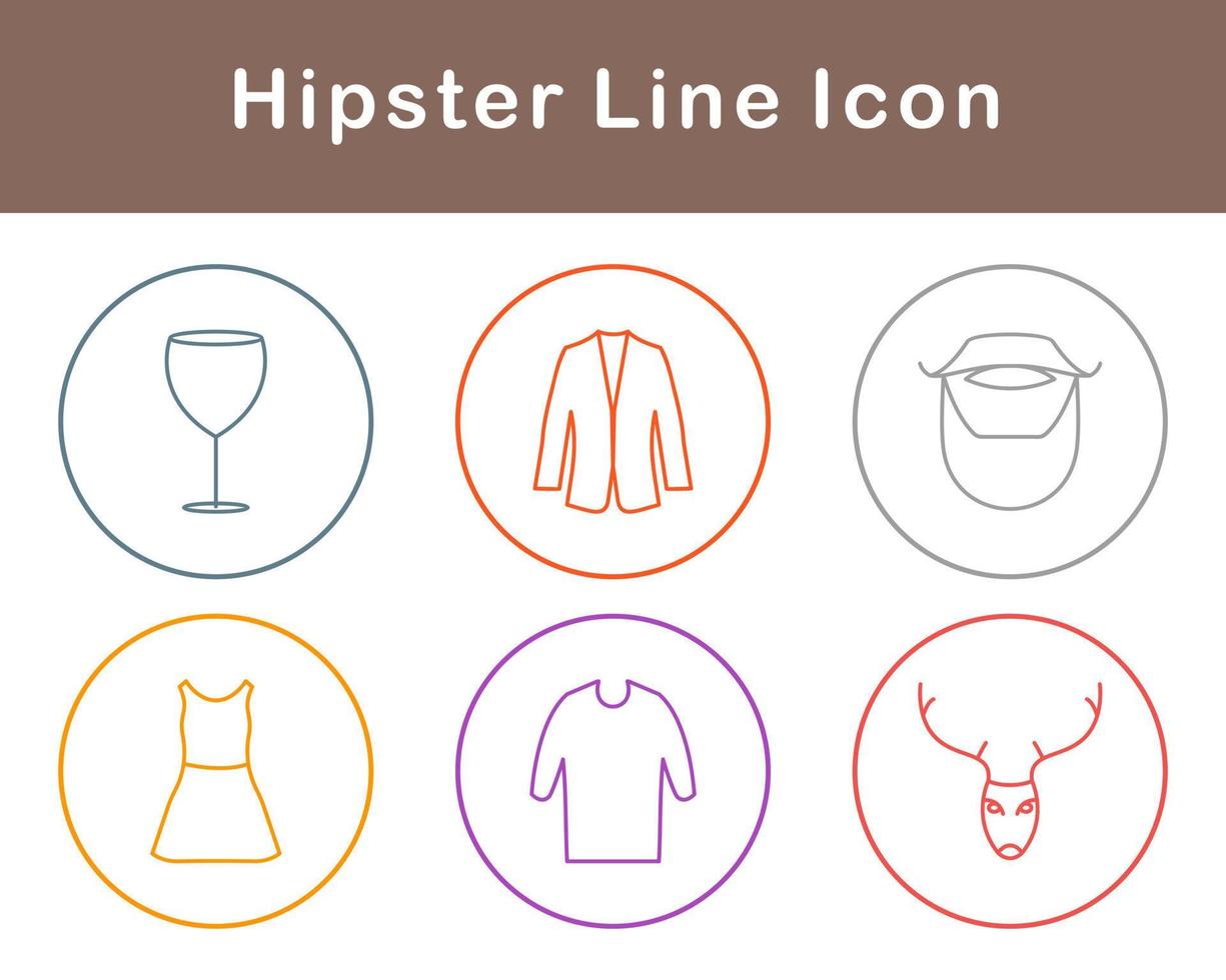 Hipster Vector Icon Set