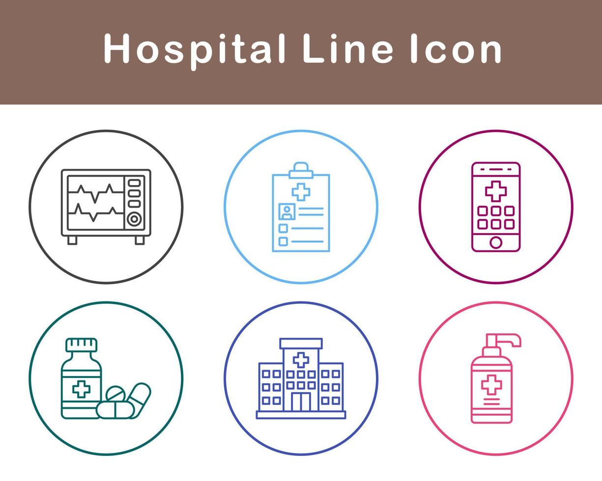 hospital vector icono conjunto