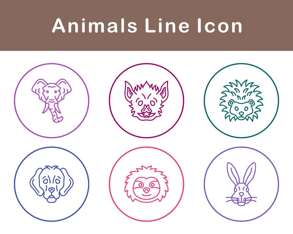 animales vector icono conjunto