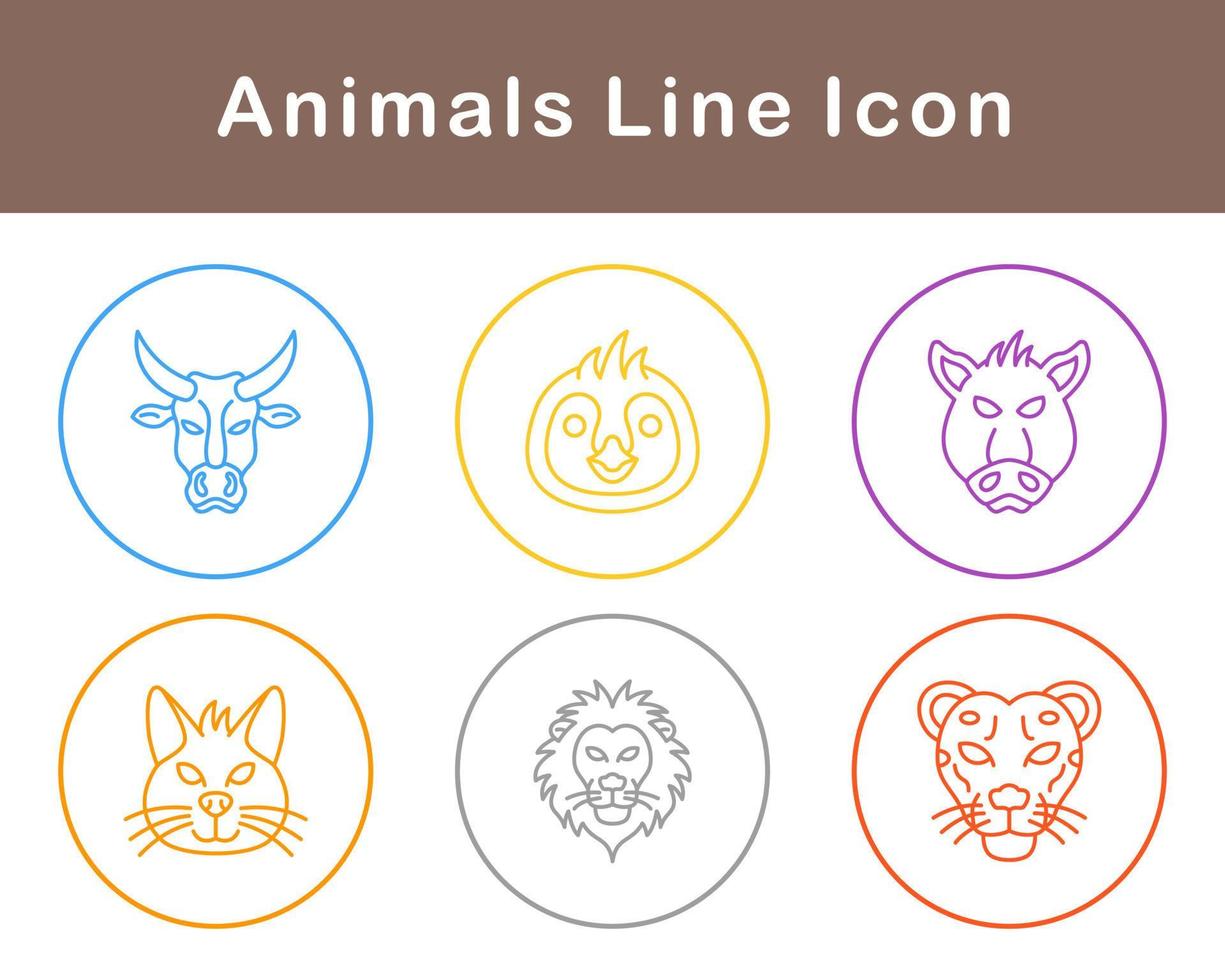 animales vector icono conjunto