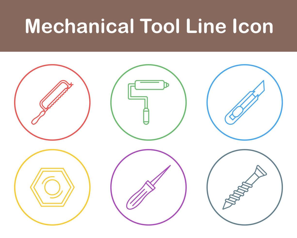 Mechanical Tool Vector Icon Set