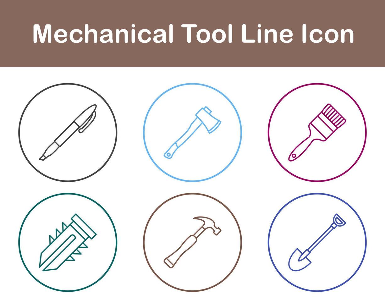 mecánico herramienta vector icono conjunto