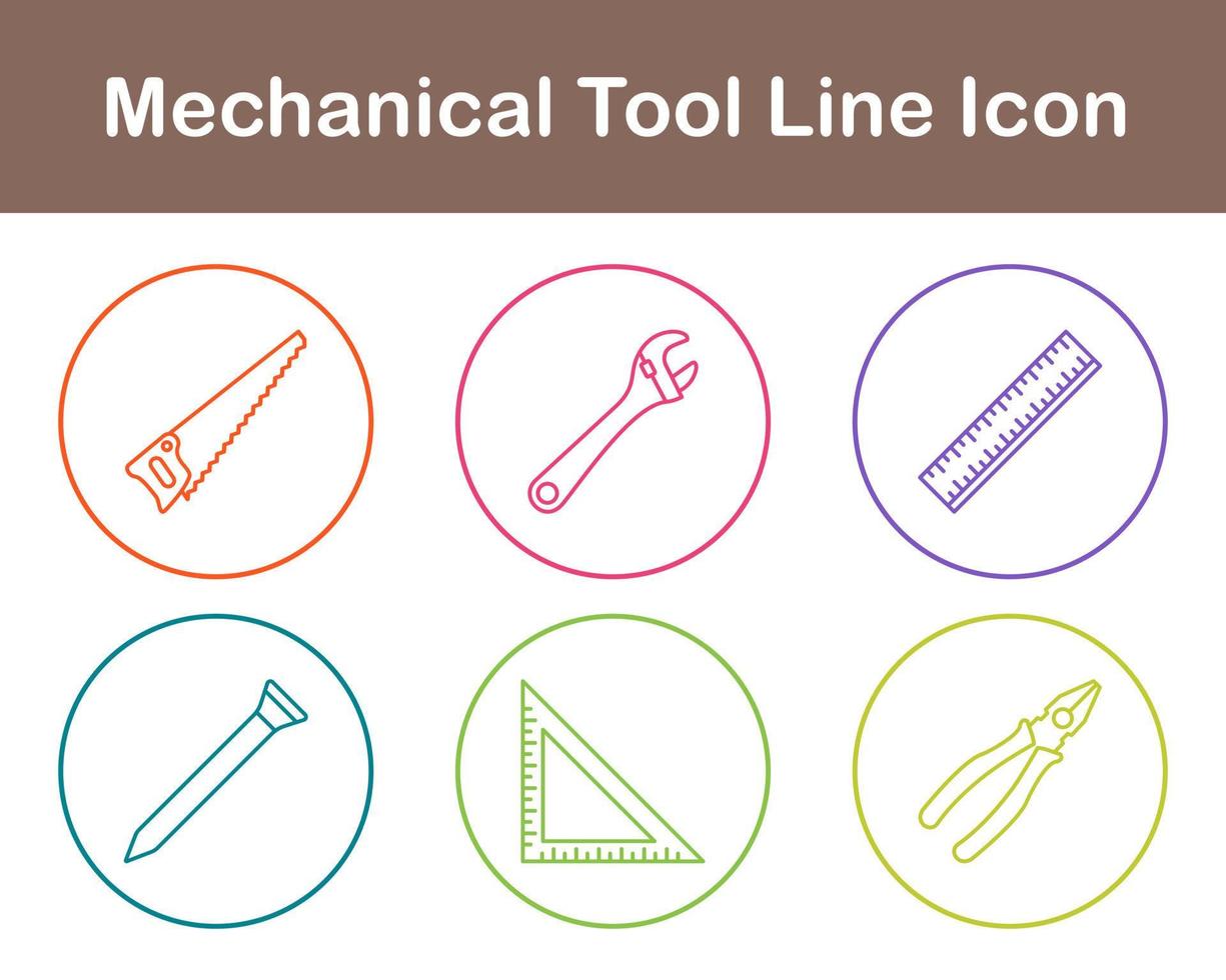 mecánico herramienta vector icono conjunto