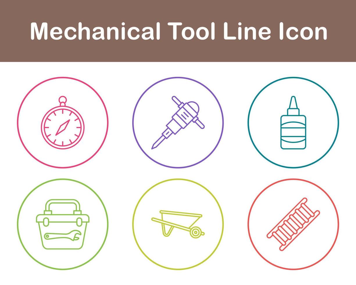 Mechanical Tool Vector Icon Set