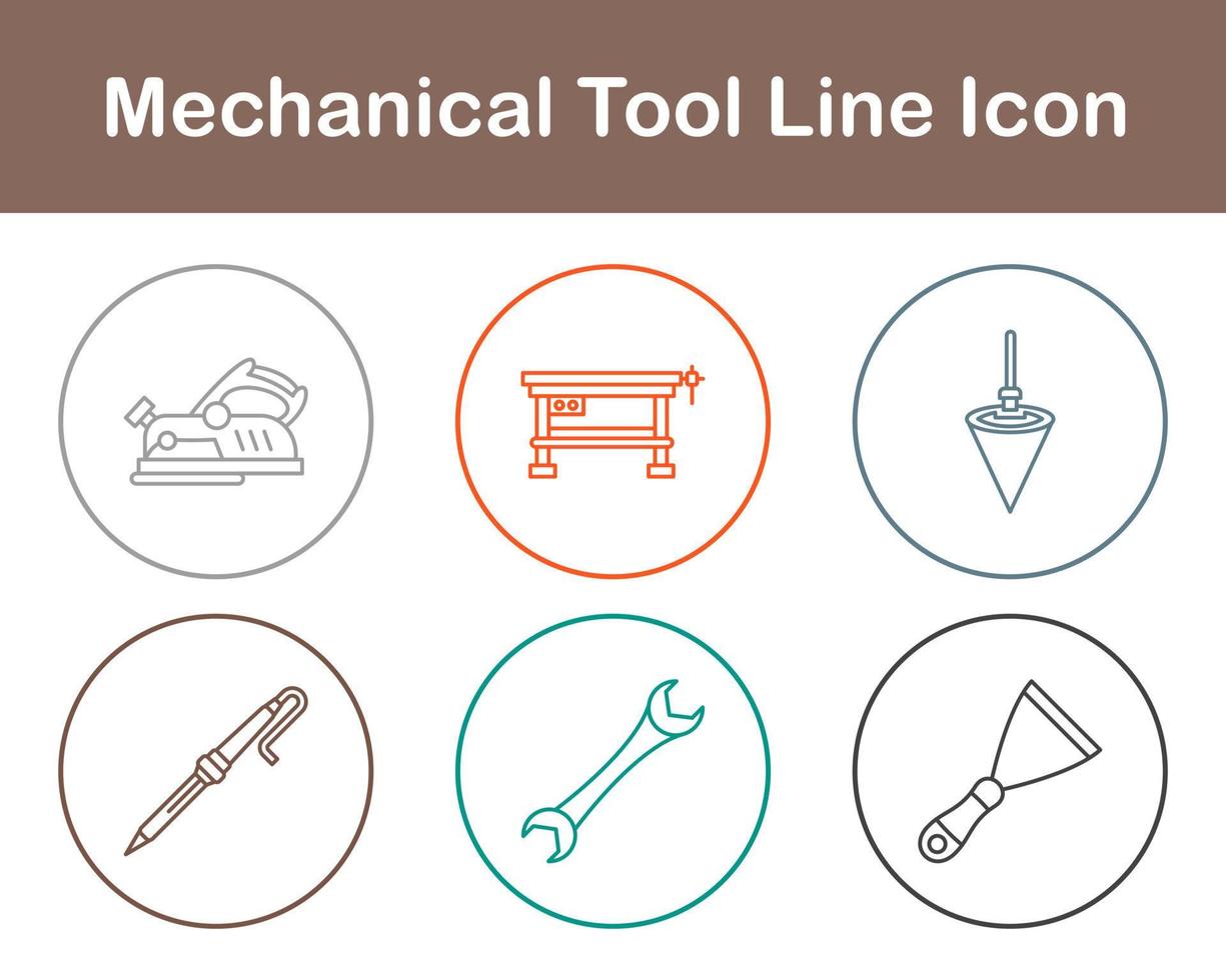 Mechanical Tool Vector Icon Set