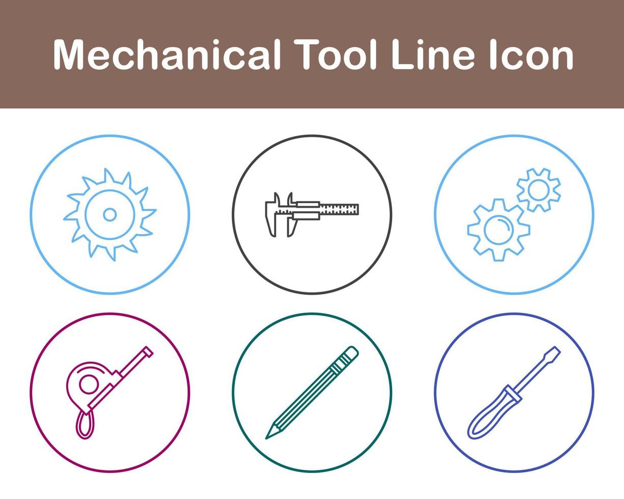 Mechanical Tool Vector Icon Set