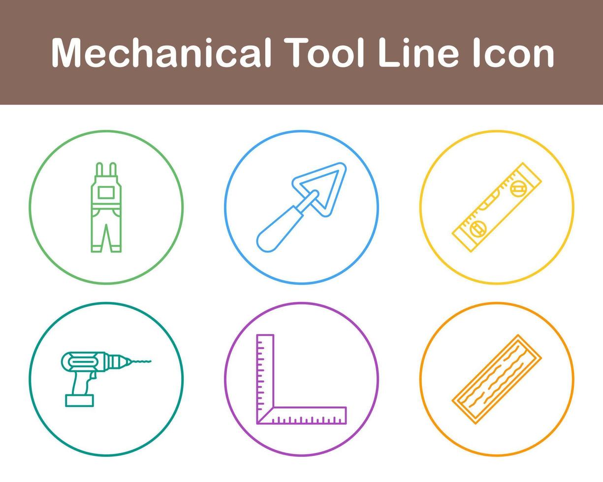 mecánico herramienta vector icono conjunto