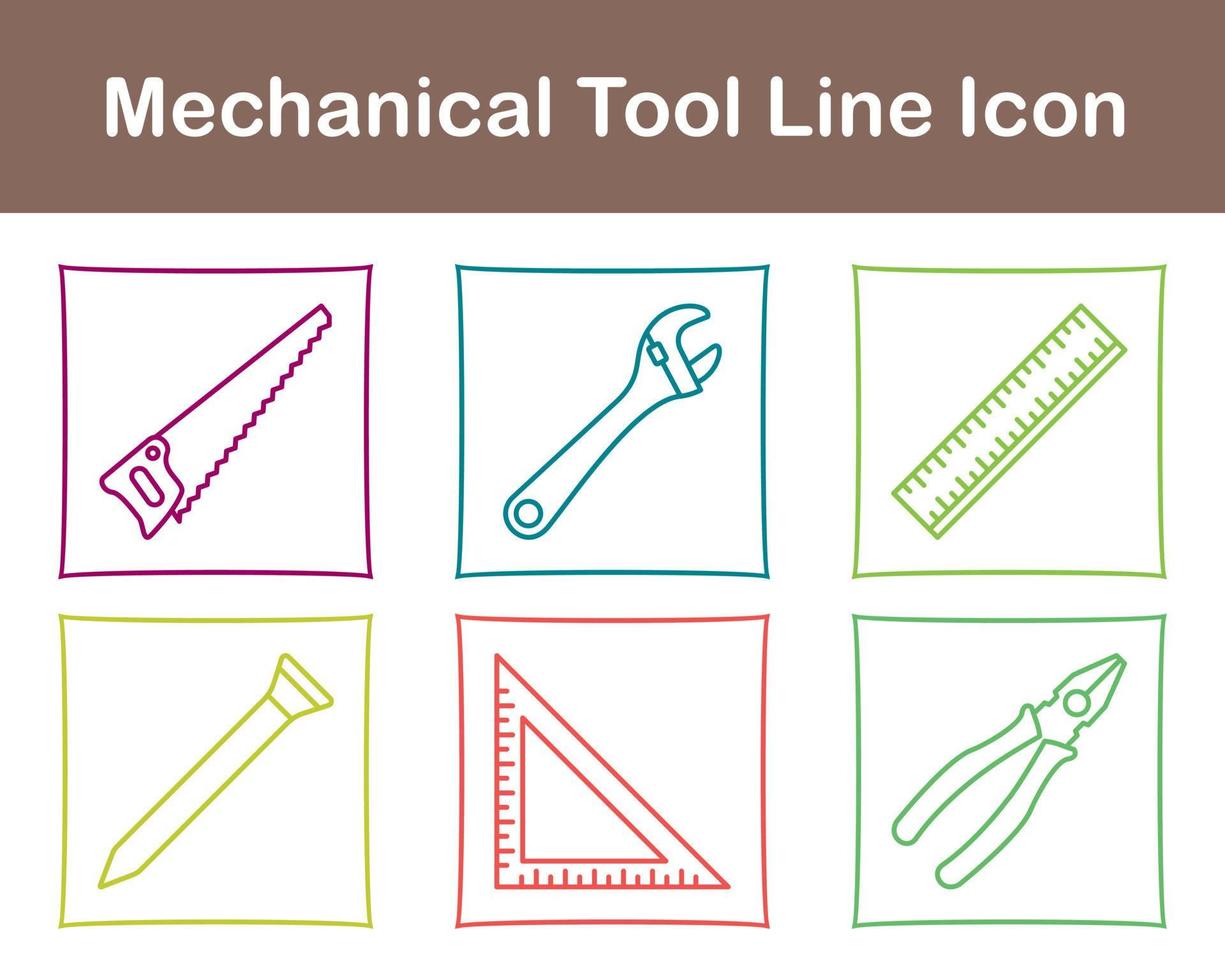 mecánico herramienta vector icono conjunto