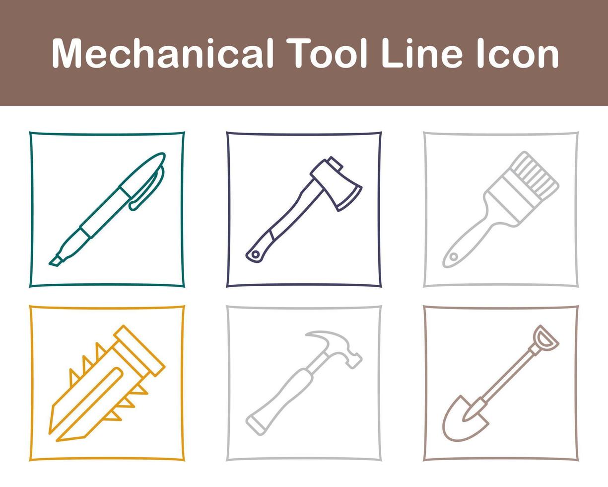 mecánico herramienta vector icono conjunto