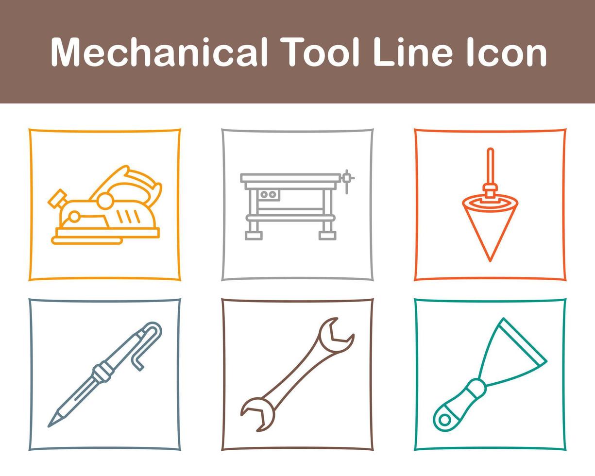 mecánico herramienta vector icono conjunto