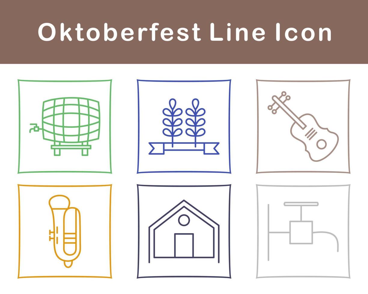 Oktoberfest vector icono conjunto